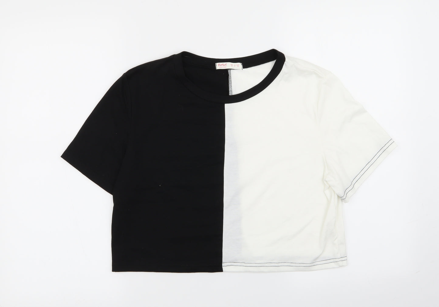 ROMWE Womens Multicoloured   Basic T-Shirt Size M