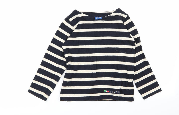 pacia mania Boys Multicoloured Striped Basic T-Shirt Size M