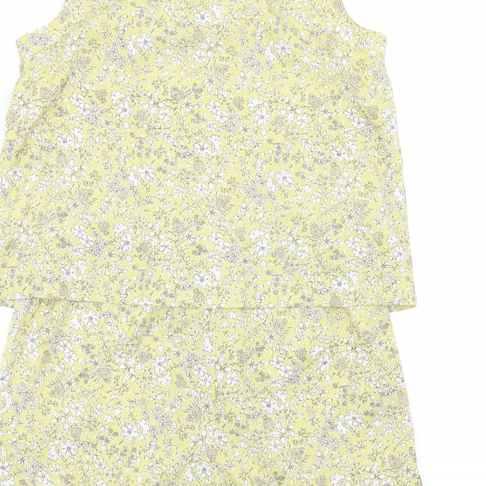 NEXT Girls Yellow Floral  Playsuit One-Piece Size 10 Years