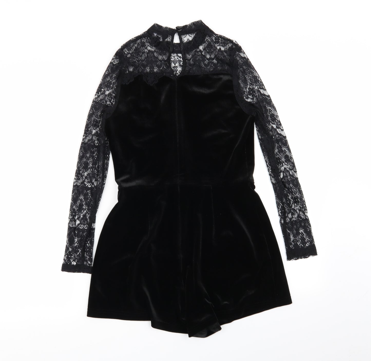 New Look Girls Black Floral  Playsuit One-Piece Size 10-11 Years