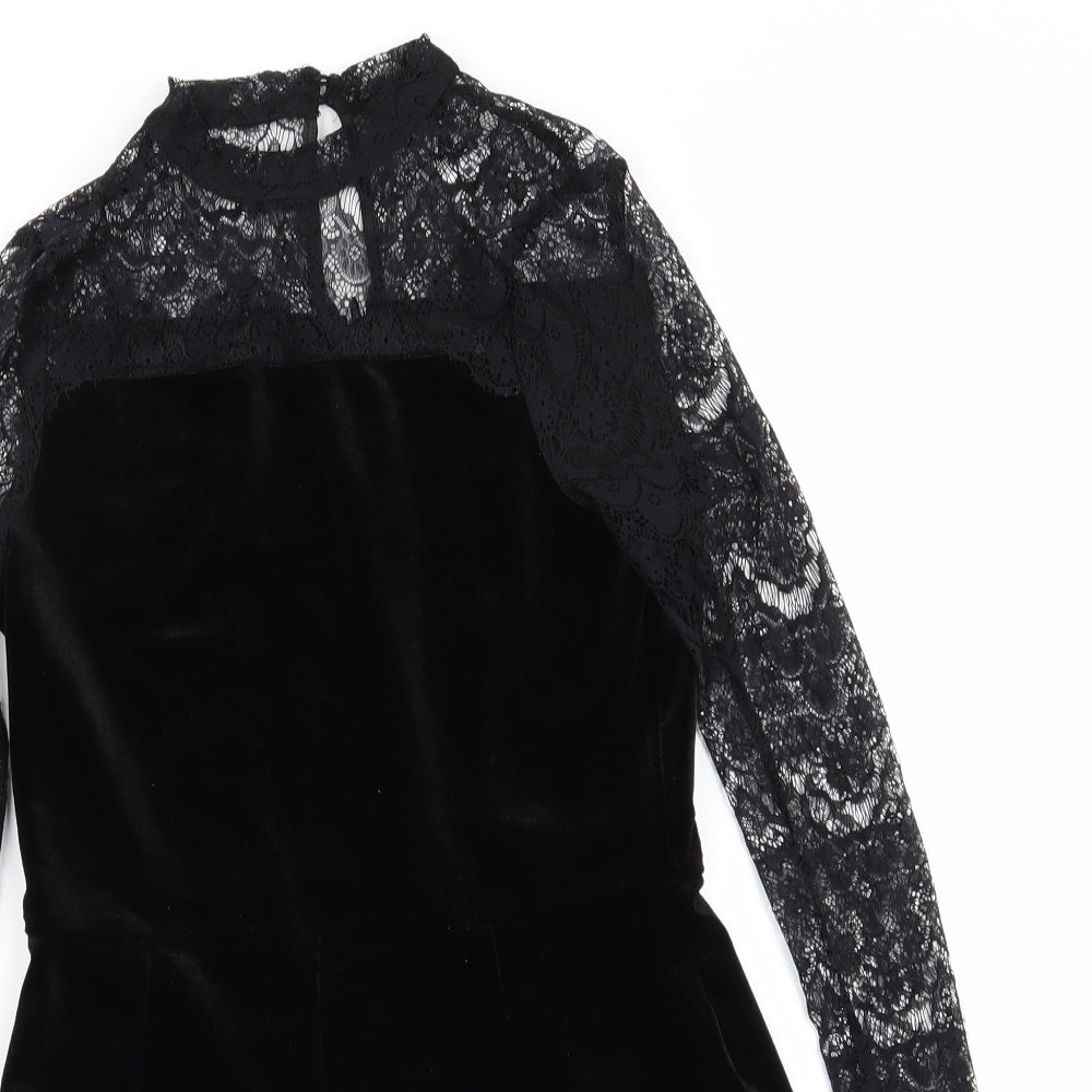 New Look Girls Black Floral  Playsuit One-Piece Size 10-11 Years
