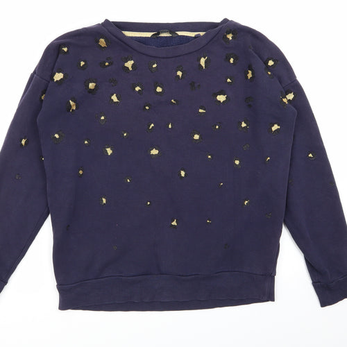 NEXT Womens Blue Geometric  Pullover Jumper Size S