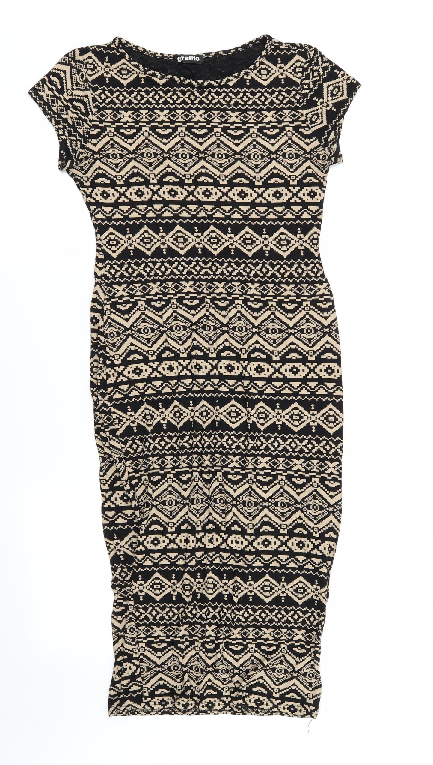 graffic Womens Multicoloured Geometric  A-Line  Size M