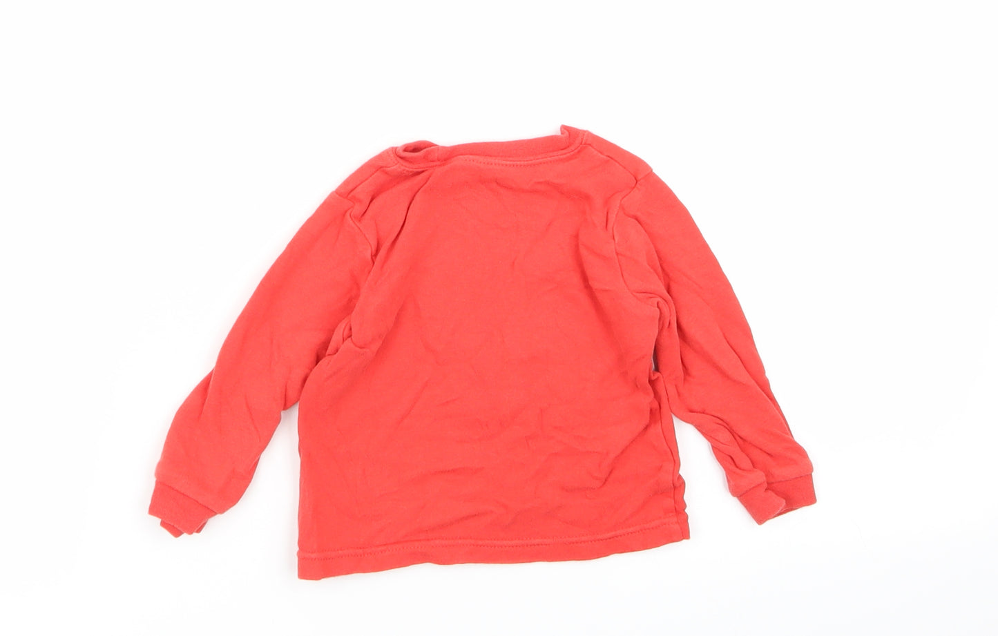 Asda George Boys Red   Basic T-Shirt Size 9-12 Months