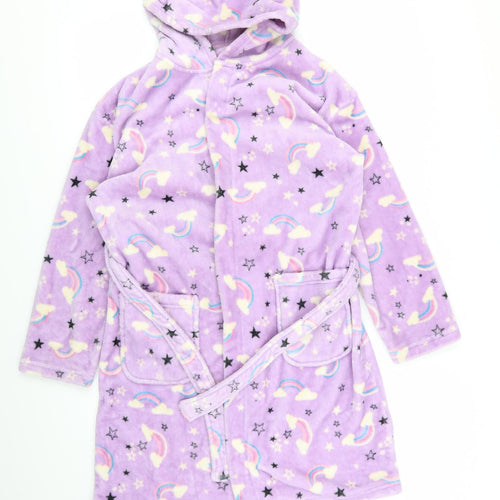 by very Girls Purple Geometric  Top Robe Size 11-12 Years