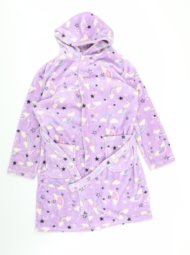 by very Girls Purple Geometric Top Robe Size 11-12 Years