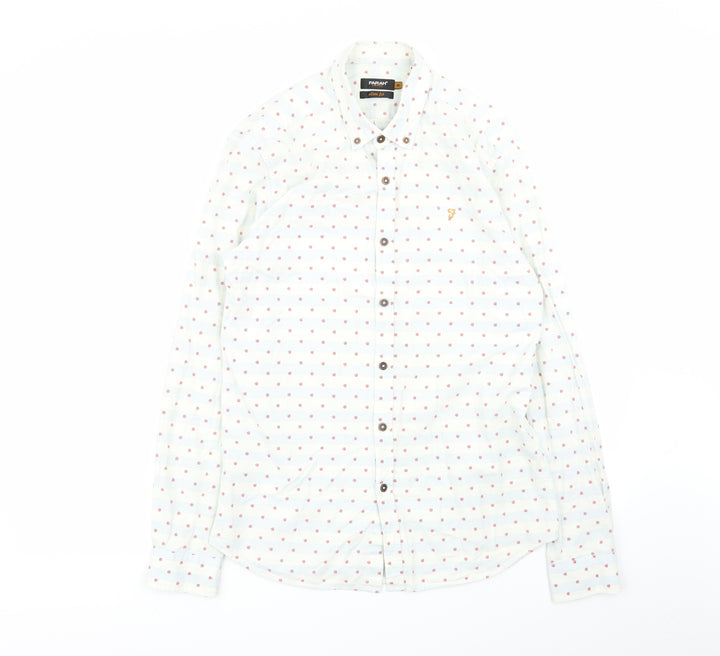 fara Mens Multicoloured Striped Button-Up Size M