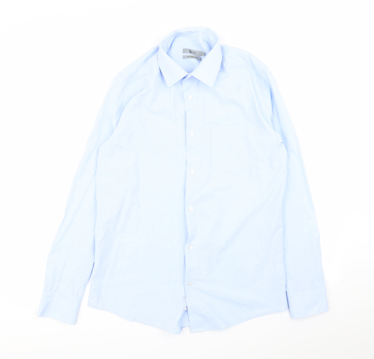 TU man Mens Blue    Dress Shirt Size 15