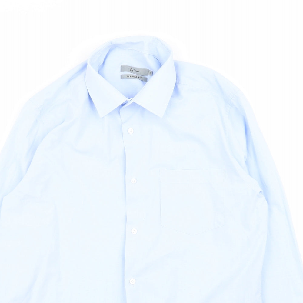 TU man Mens Blue    Dress Shirt Size 15