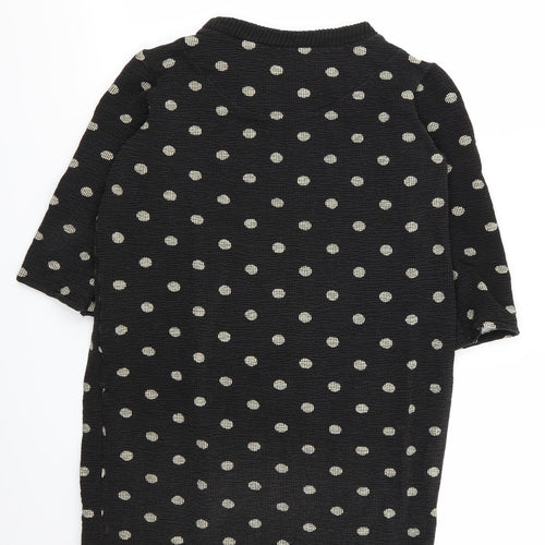 Zara Womens Black Polka Dot  Jumper Dress  Size M