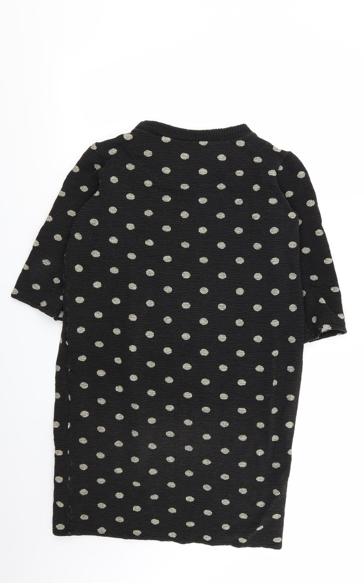 Zara Womens Black Polka Dot  Jumper Dress  Size M