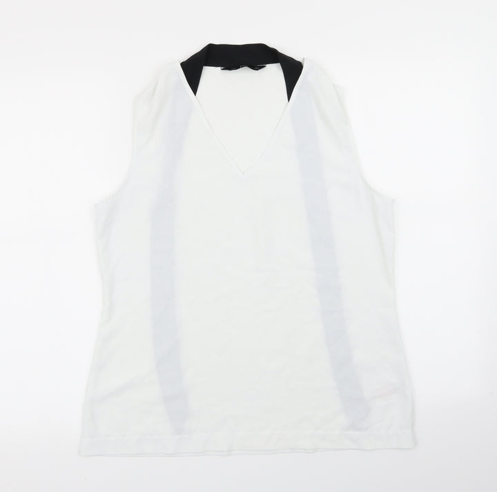 F&F Womens White Basic Blouse Size 12