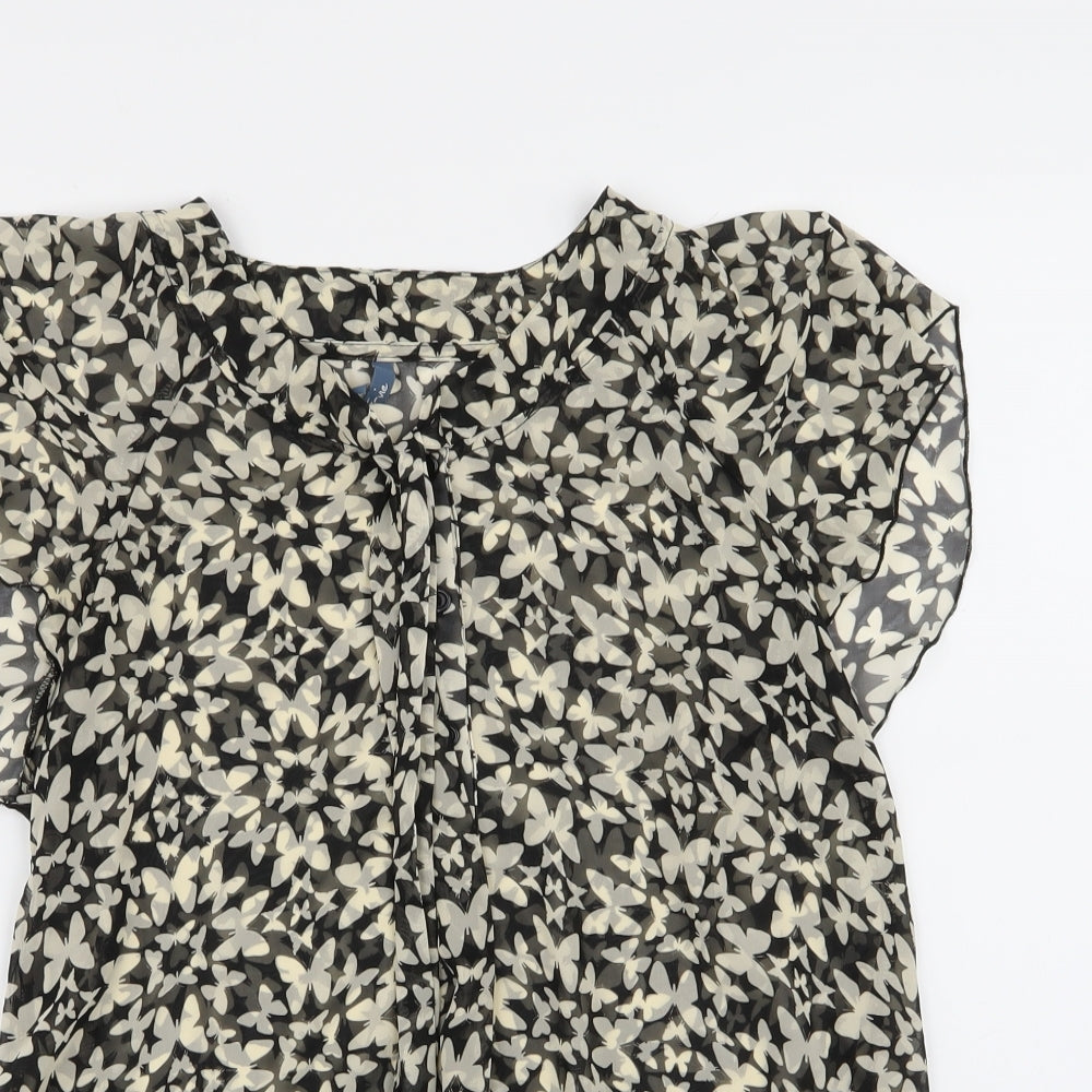 evie Womens Multicoloured Floral  Basic Blouse Size 10