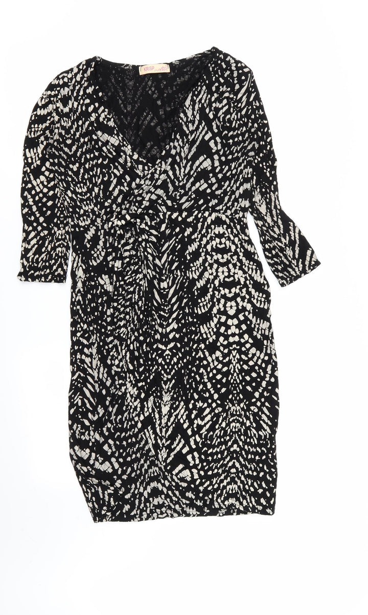 Krisp Womens Multicoloured Geometric  A-Line  Size 12