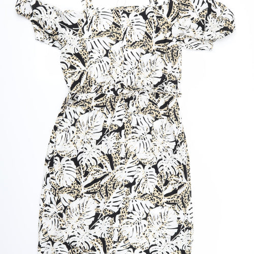 Asda George Womens Multicoloured Floral  A-Line  Size 12