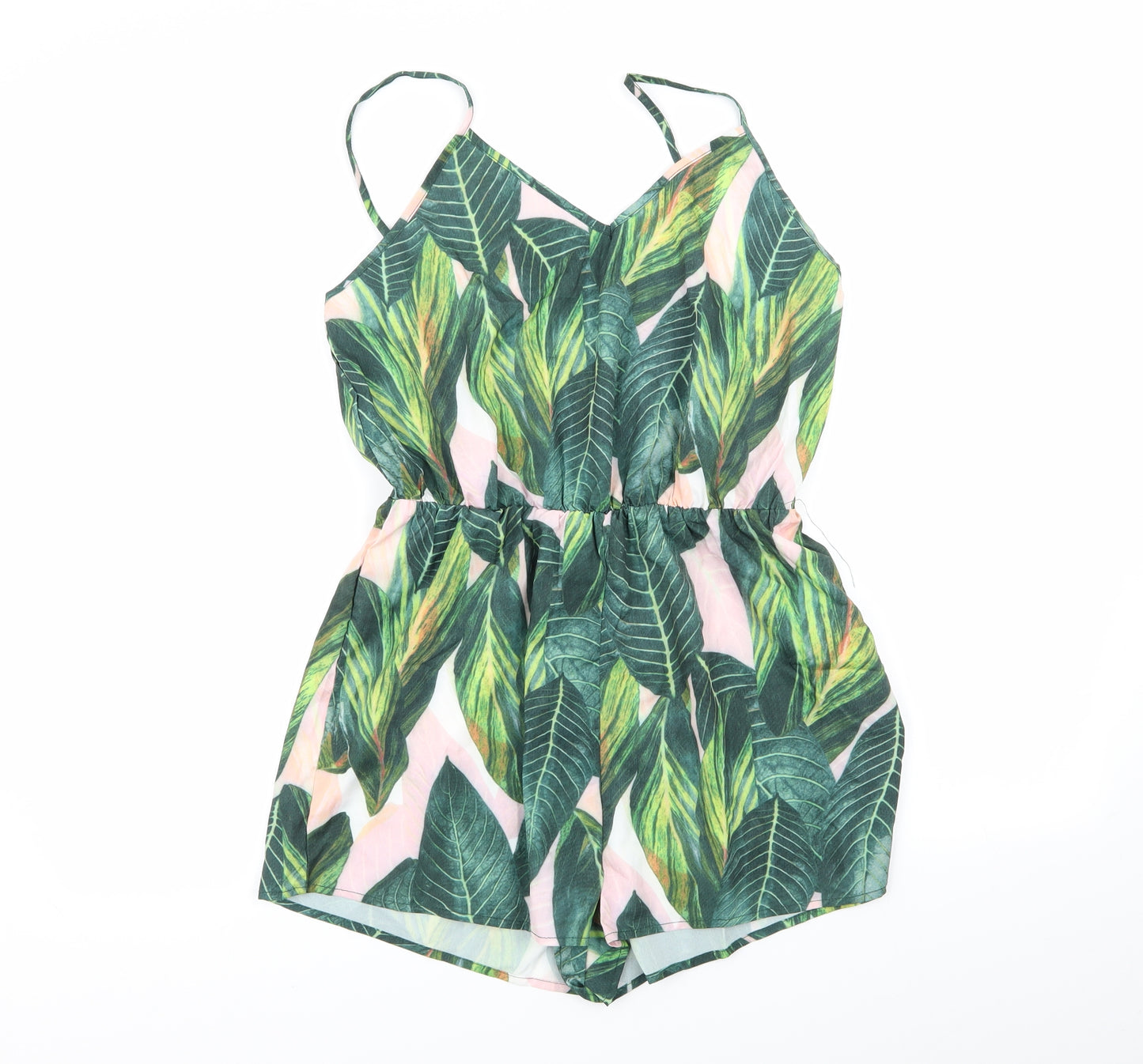 SheIn Womens Multicoloured Floral  Playsuit One-Piece Size L