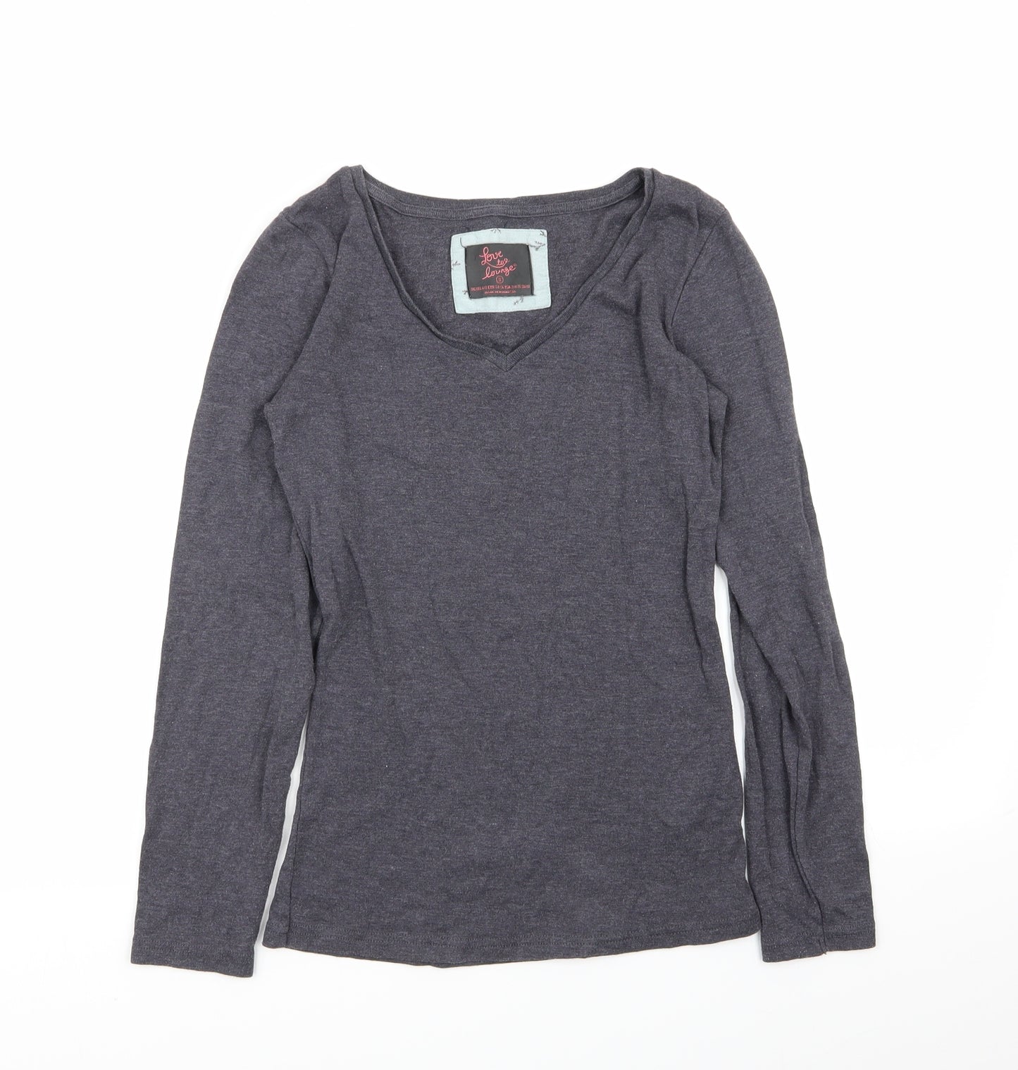 love to lounge Womens Grey Solid  Top Pyjama Top Size 6