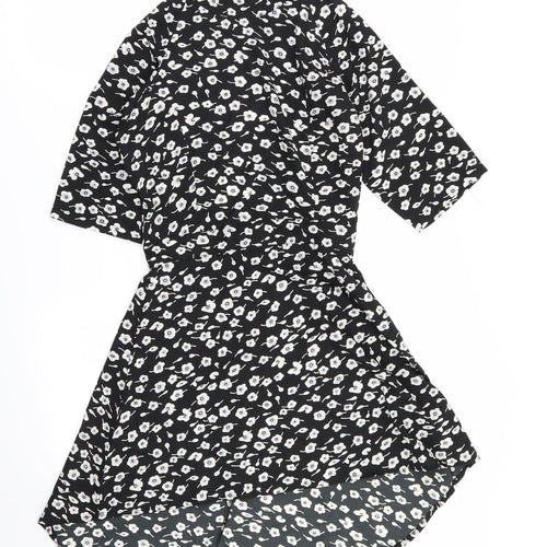 Blue Inc Womens Black Floral  Fit & Flare  Size 6