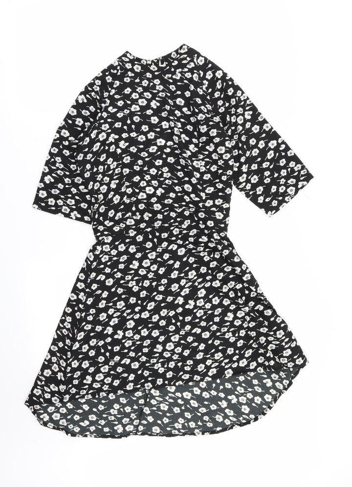 Blue Inc Womens Black Floral  Fit & Flare  Size 6