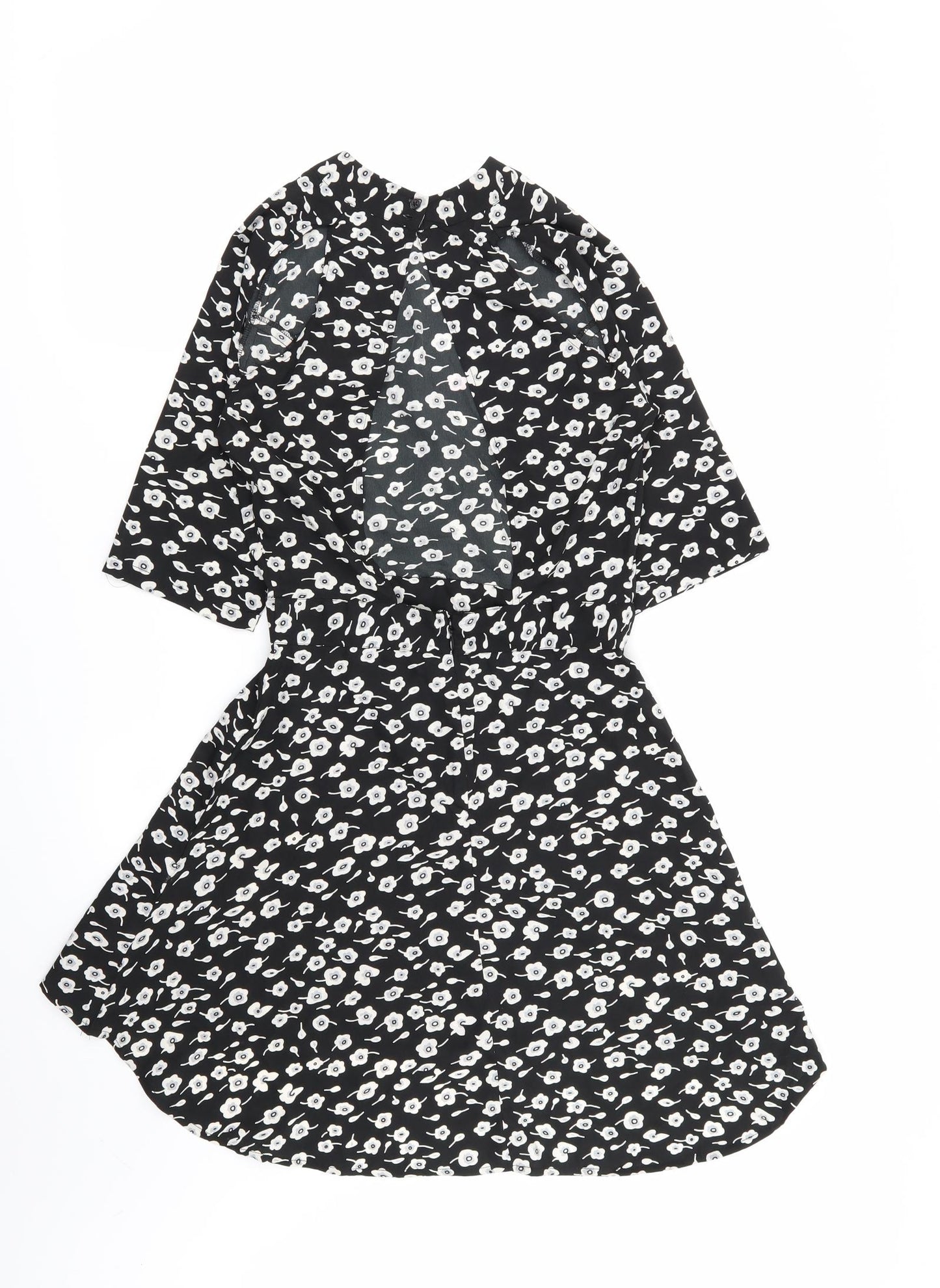 Blue Inc Womens Black Floral  Fit & Flare  Size 6