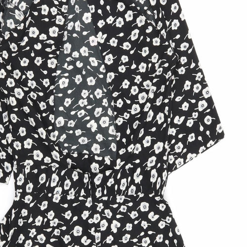 Blue Inc Womens Black Floral  Fit & Flare  Size 6