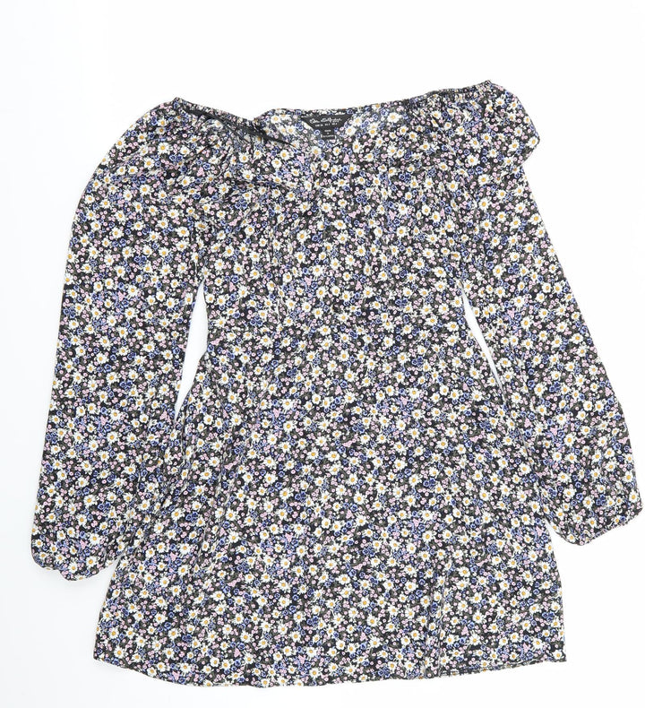 Miss Selfridge Womens Multicoloured Floral Fit & Flare Size 6