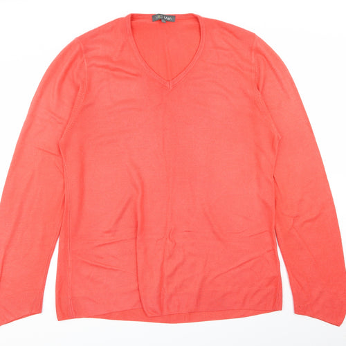 M&S Mens Red   Pullover Jumper Size XL
