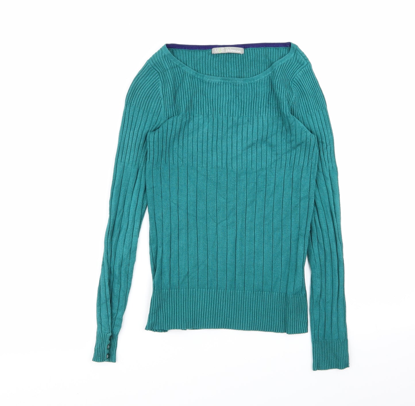 M&S Womens Green   Basic T-Shirt Size 12