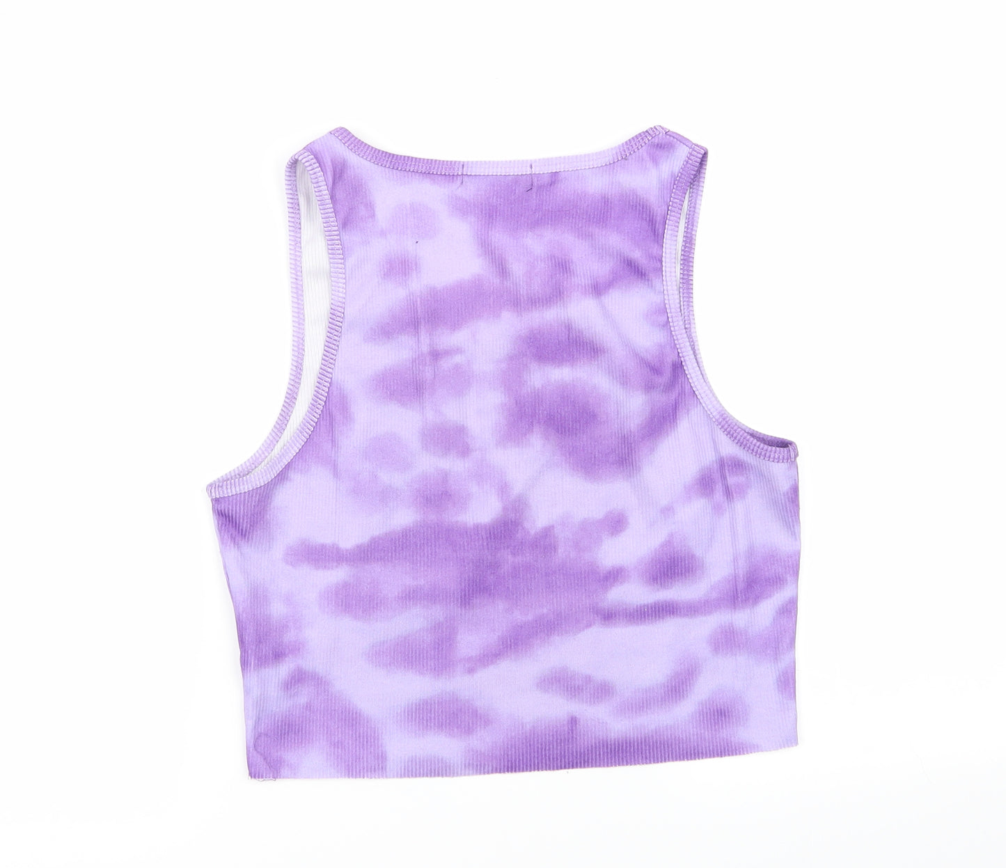 SheIn Womens Purple Geometric  Basic Tank Size L
