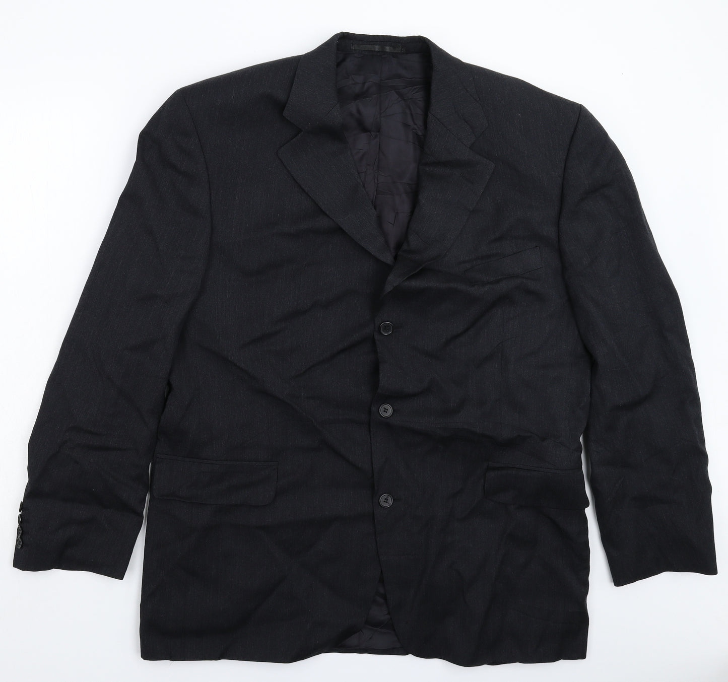 Van Kollem Mens Black   Jacket Suit Jacket Size 46