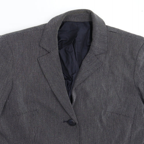 Preworn Womens Blue   Jacket Suit Jacket Size 12