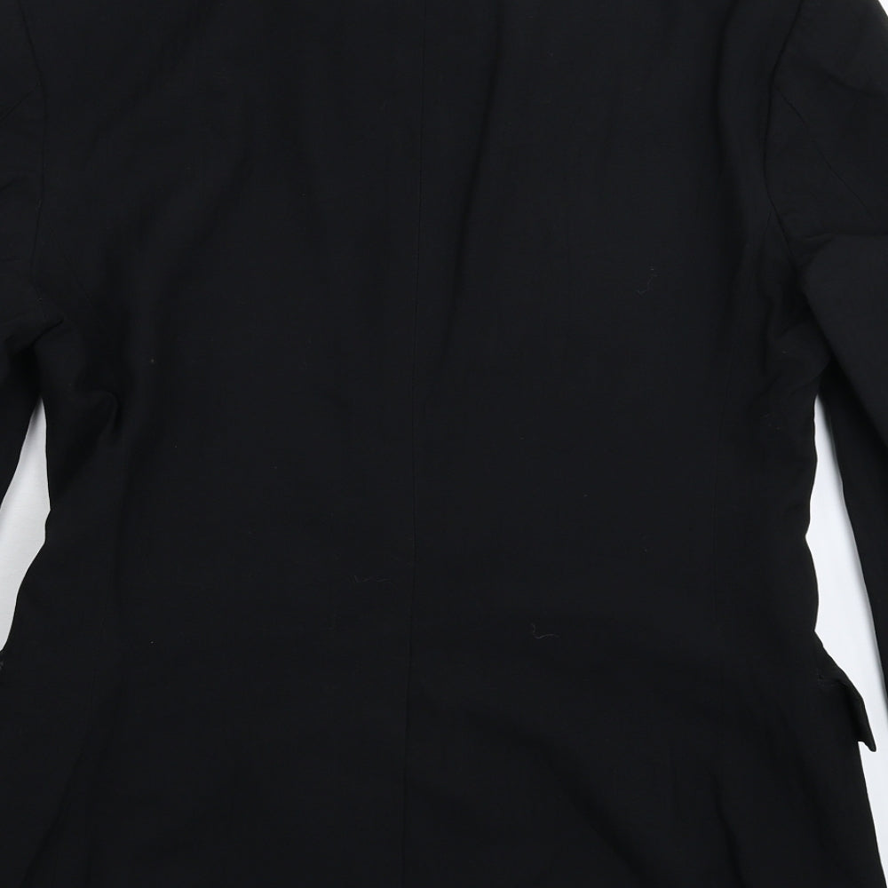 Preworn Mens Black   Jacket Suit Jacket Size 36
