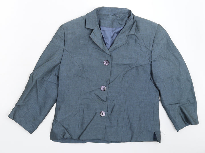 Hamells Womens Blue Jacket Suit Jacket Size 12