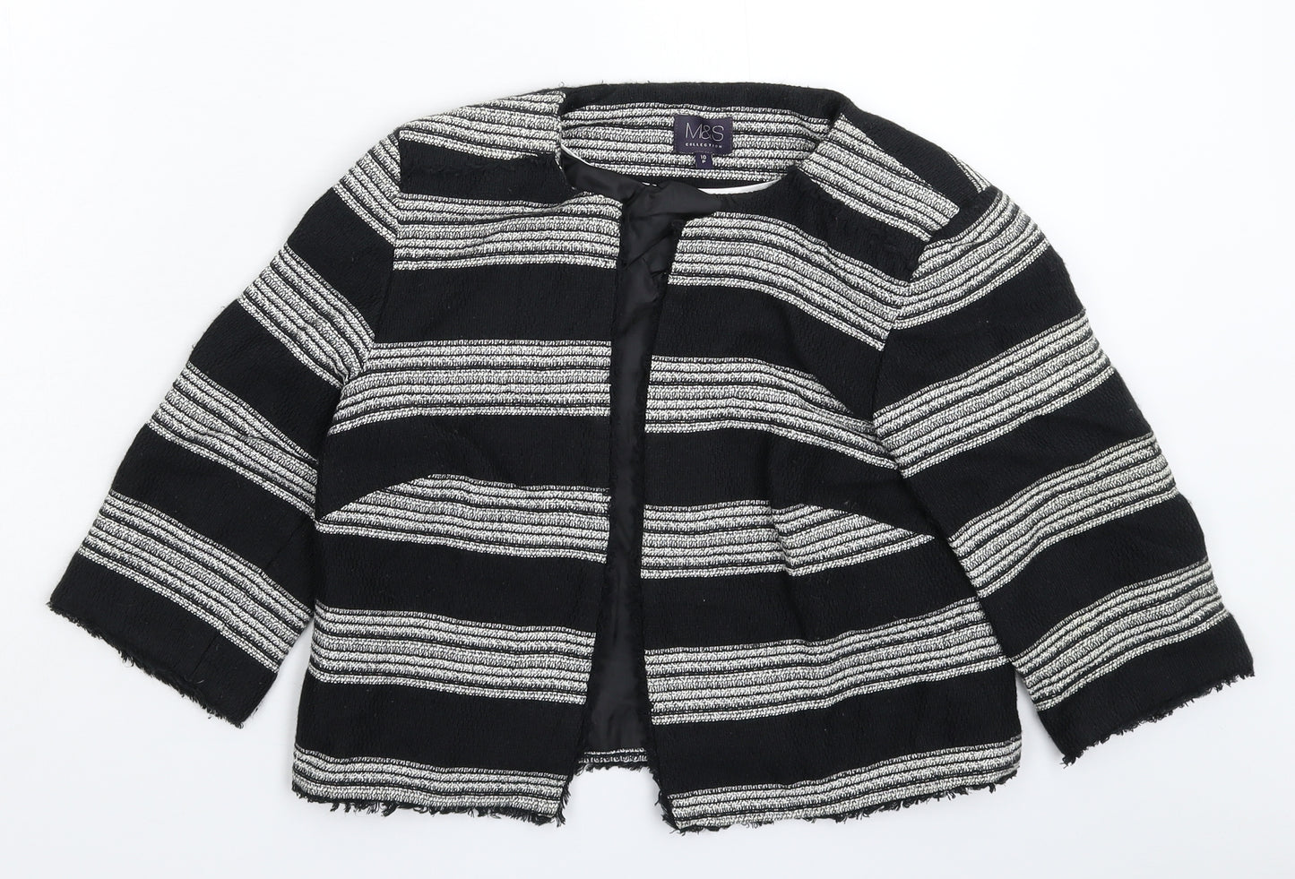 Marks and Spencer Womens Multicoloured Striped  Jacket Blazer Size 10