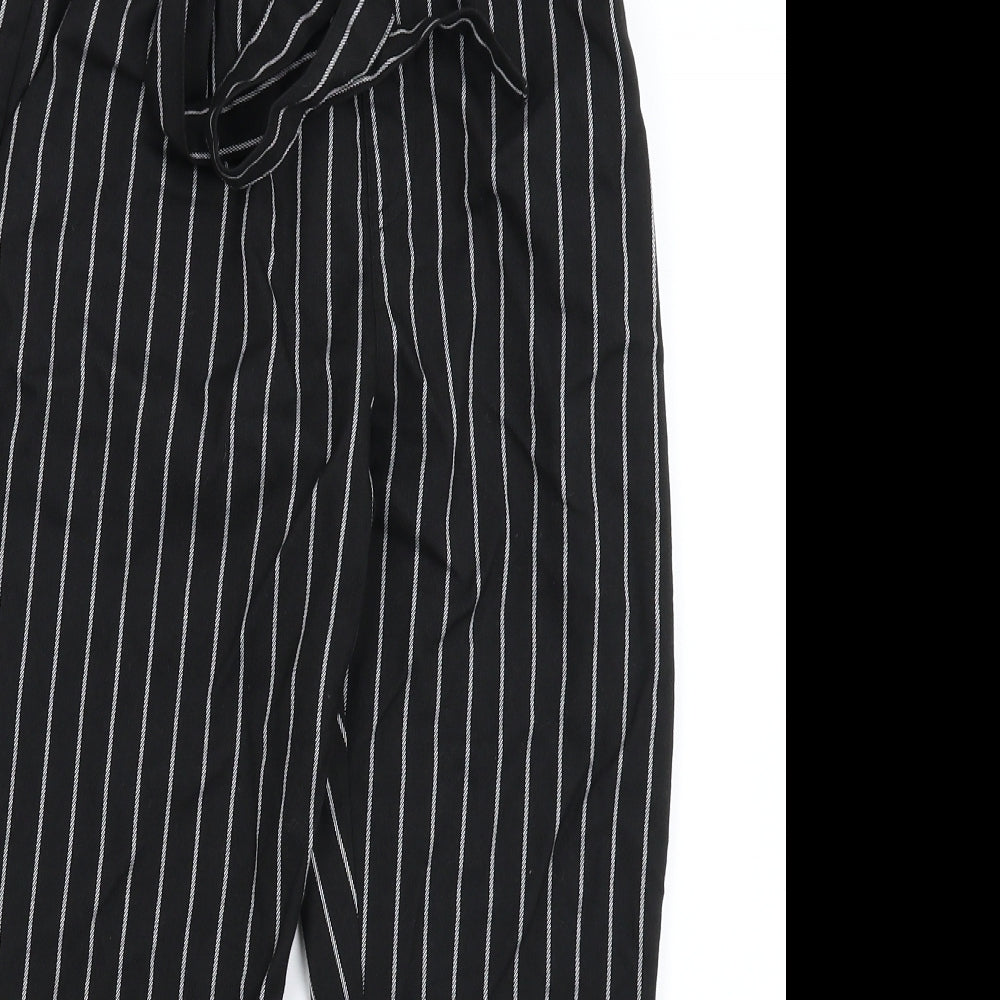 H&M Girls Black Striped  Dress Pants Trousers Size 10 Years