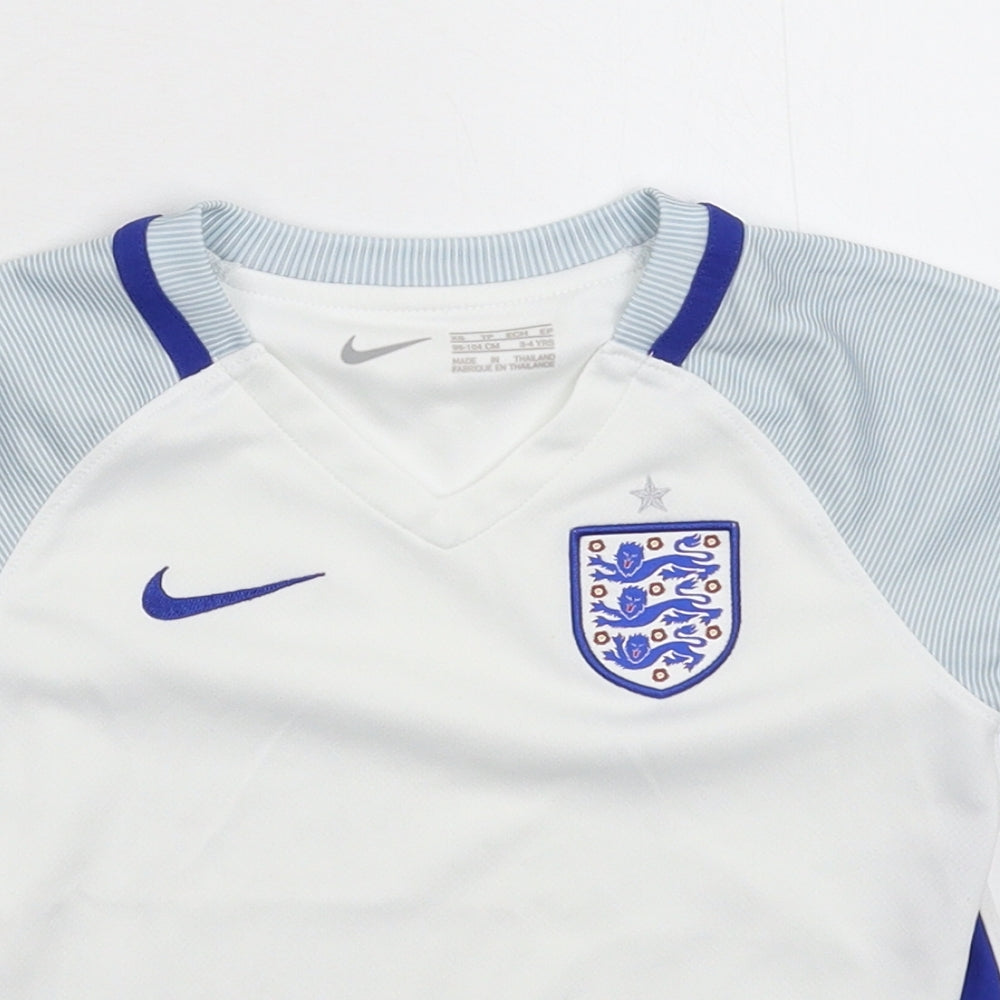 Nike Boys White   Basic T-Shirt Size 3-4 Years  - England