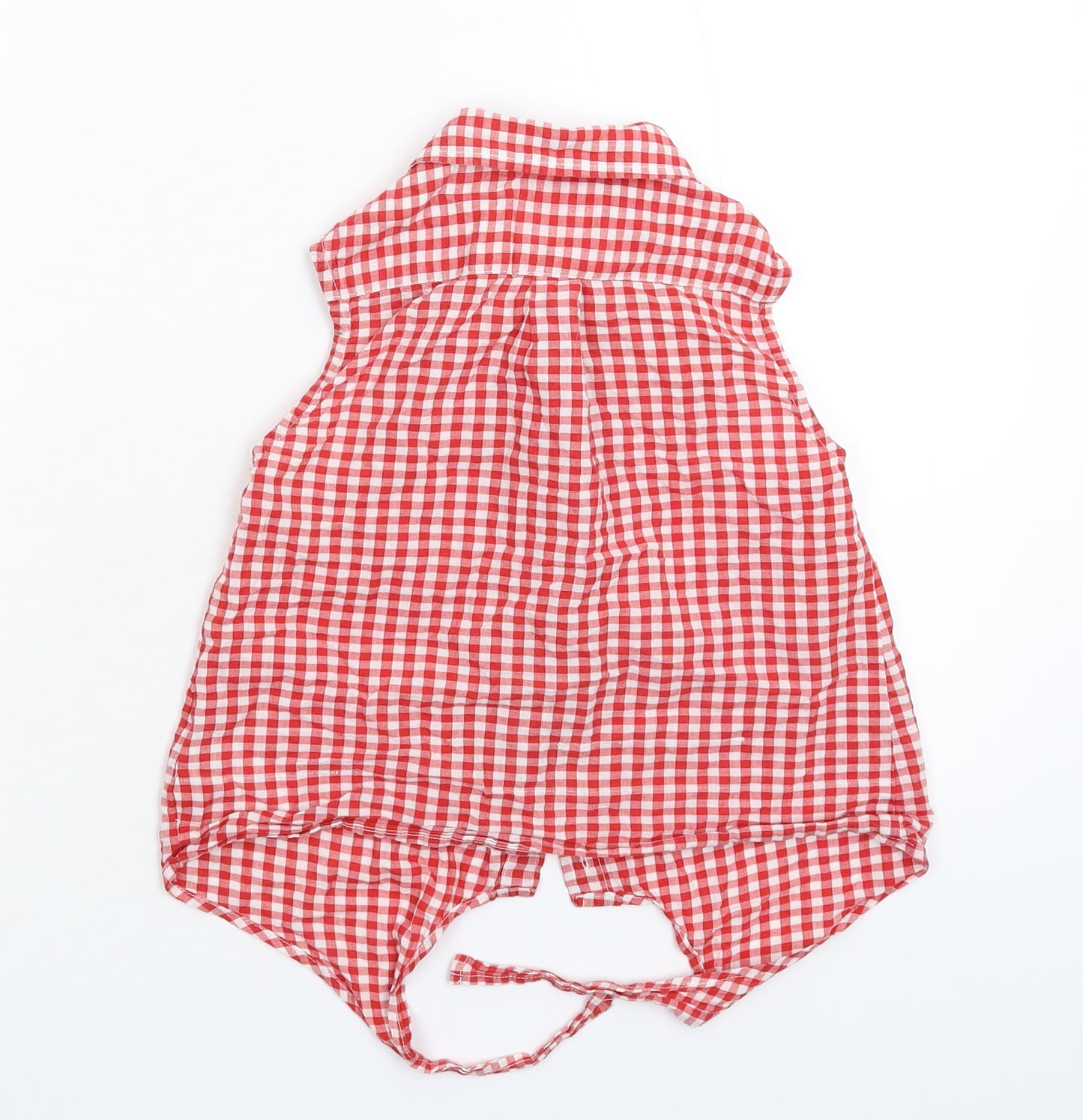 Young Dimension Girls Red Check  Basic Button-Up Size 9-10 Years
