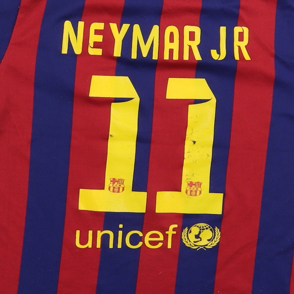 Nike Boys Multicoloured Striped  Jersey T-Shirt Size 6 Years  - Barcelona FC