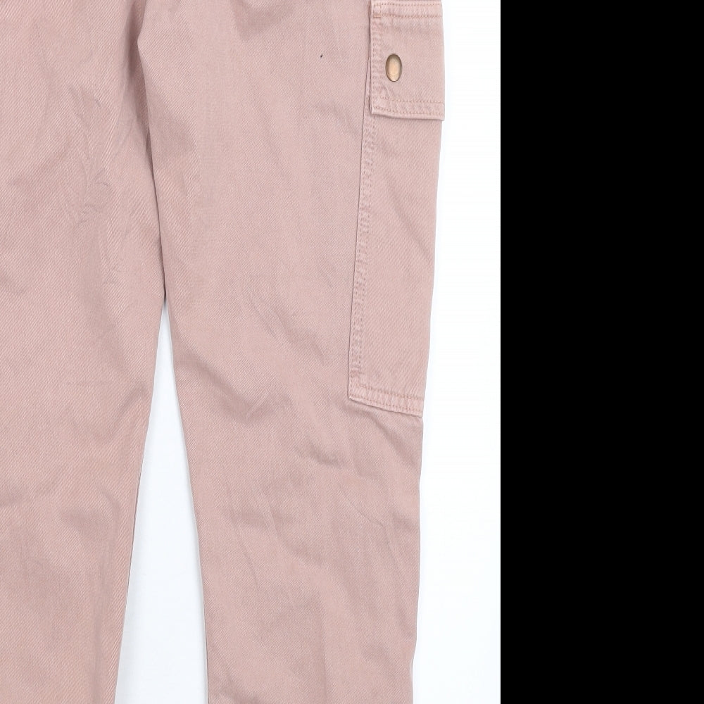 Very Womens Pink   Cargo Trousers Size 10 L26 in