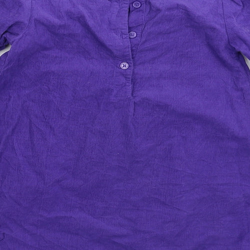 Marks and Spencer Girls Purple  Corduroy Shirt Dress  Size 4-5 Years