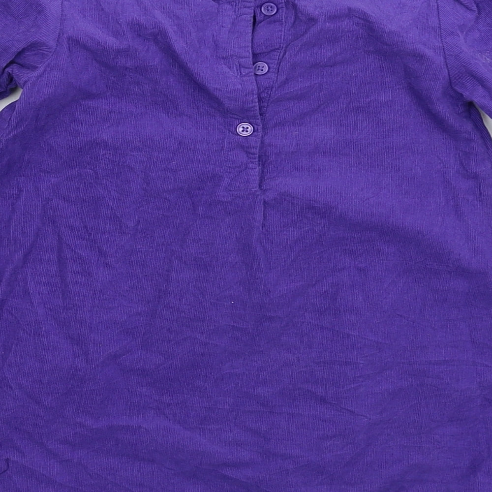 Marks and Spencer Girls Purple  Corduroy Shirt Dress  Size 4-5 Years