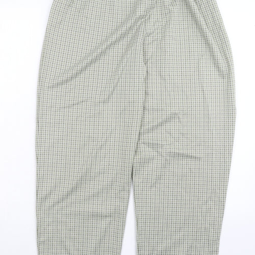 Preworn Womens Green Check  Trousers  Size 18 L27 in