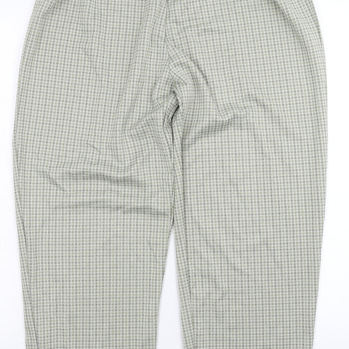 Preworn Womens Green Check  Trousers  Size 18 L27 in