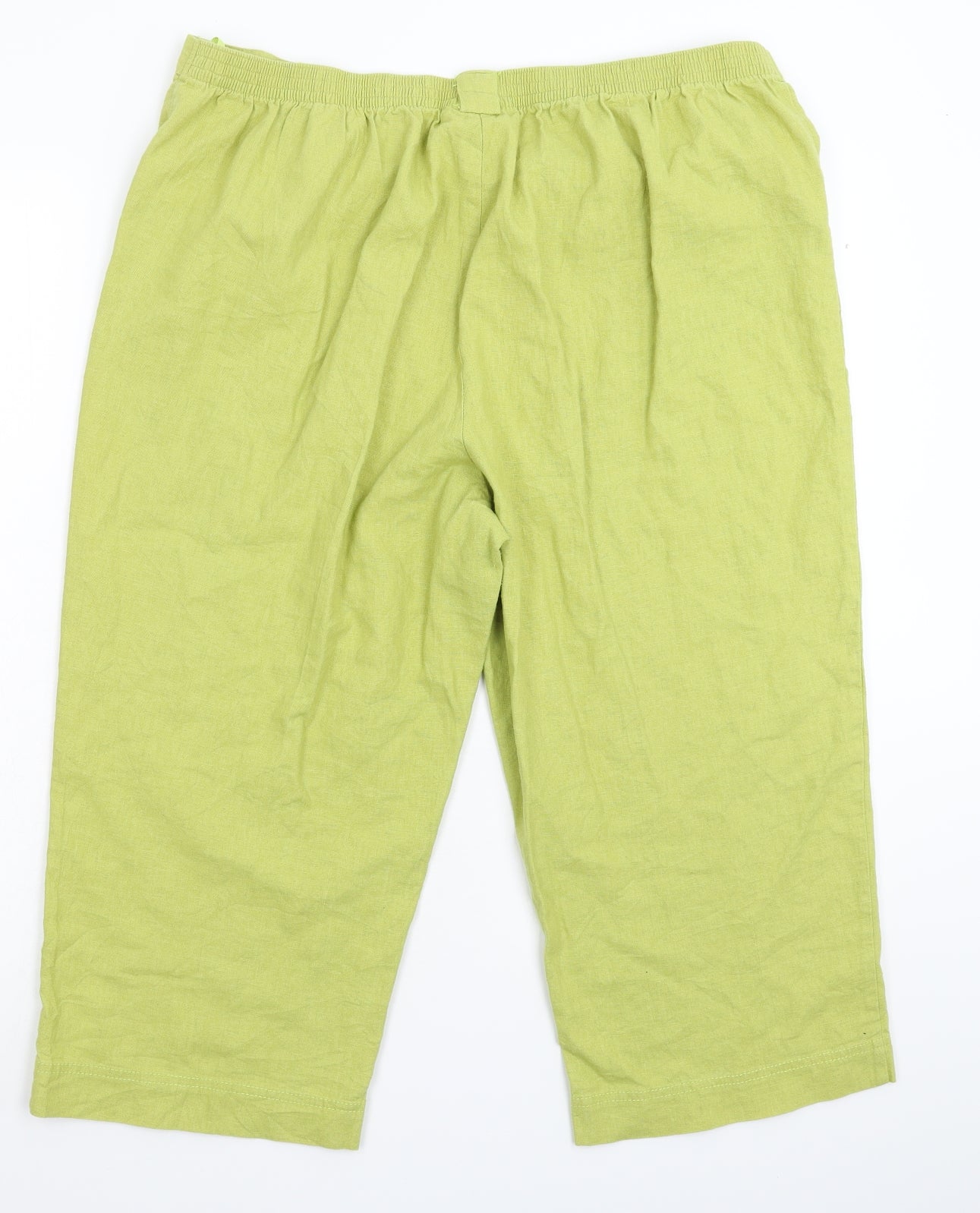 Classics Womens Green   Cropped Trousers Size 20 L20 in