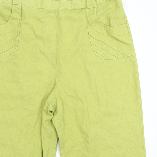 Classics Womens Green   Cropped Trousers Size 20 L20 in
