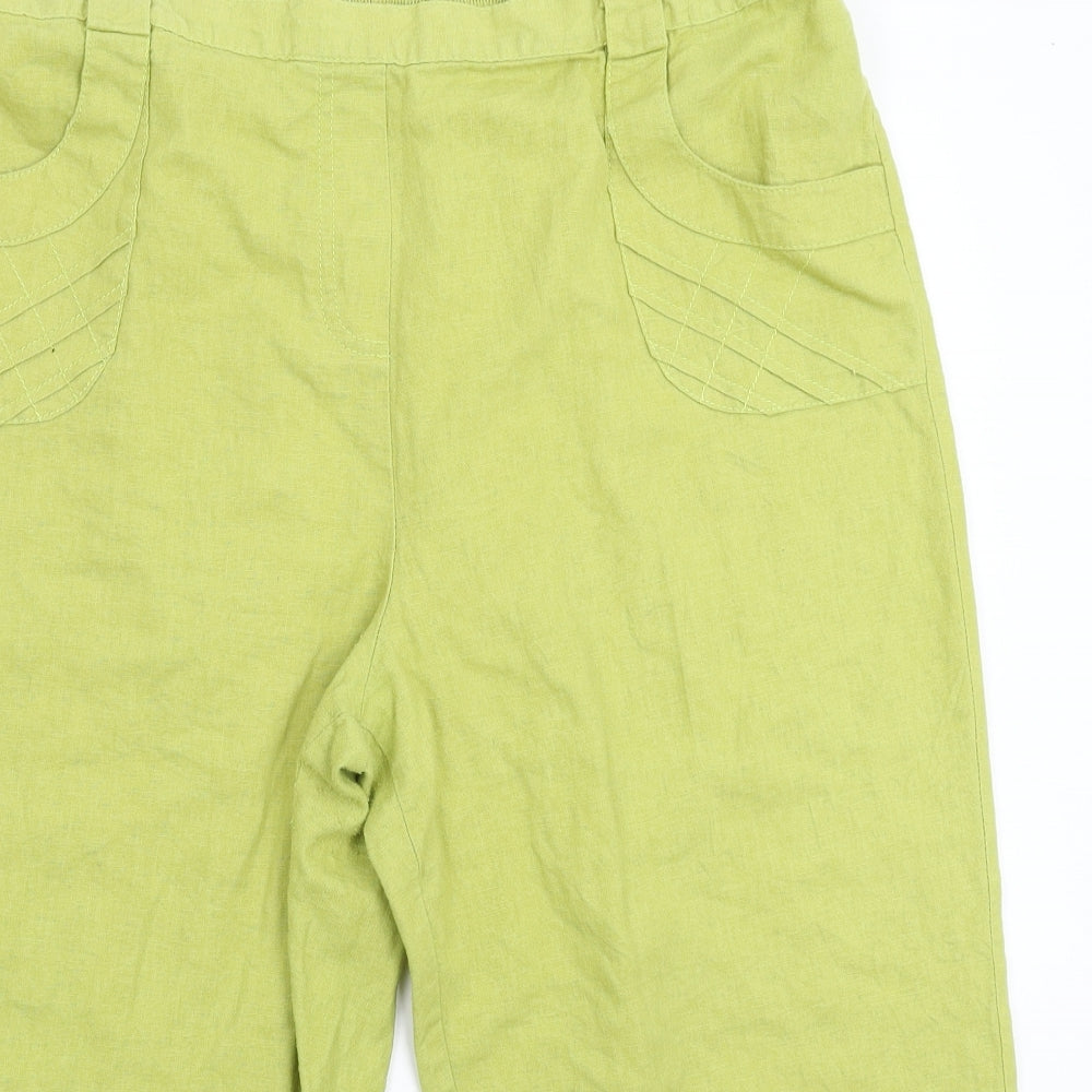 Classics Womens Green   Cropped Trousers Size 20 L20 in