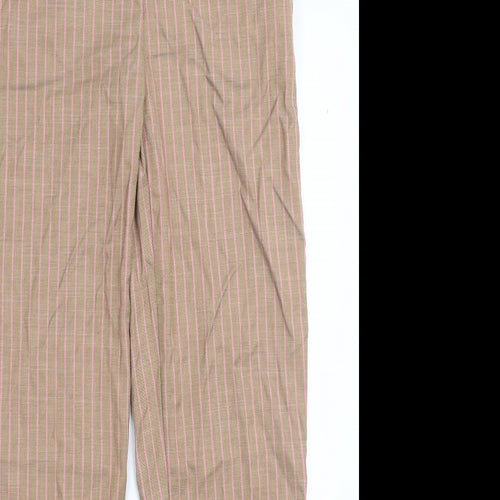 Marks and Spencer Womens Grey Striped  Dress Pants Trousers Size 8 L31 in