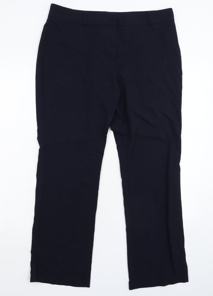 Marks and Spencer Womens Blue   Dress Pants Trousers Size 14 L27 in
