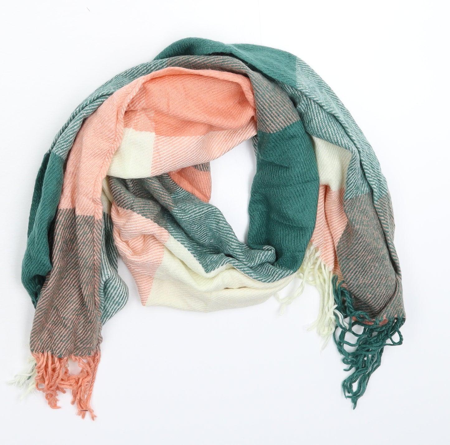 Preworn Womens Multicoloured Check Knit  Scarf