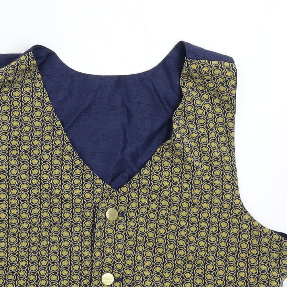 Preworn Boys Multicoloured Floral  Jacket Waistcoat Size L